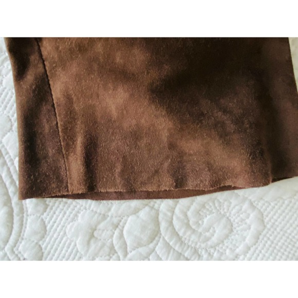 Harold's Chocolate Brown Suede Pants size 6 EUC - Picture 6 of 6